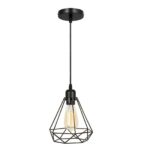 Geometric Cage Pendant Lamp E26 Ceiling Light Fixture