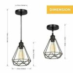 Geometric Cage Pendant Lamp E26 Ceiling Light Fixture