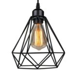 Geometric Cage Pendant Lamp E26 Ceiling Light Fixture
