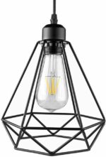 Geometric Cage Pendant Lamp E26 Ceiling Light Fixture