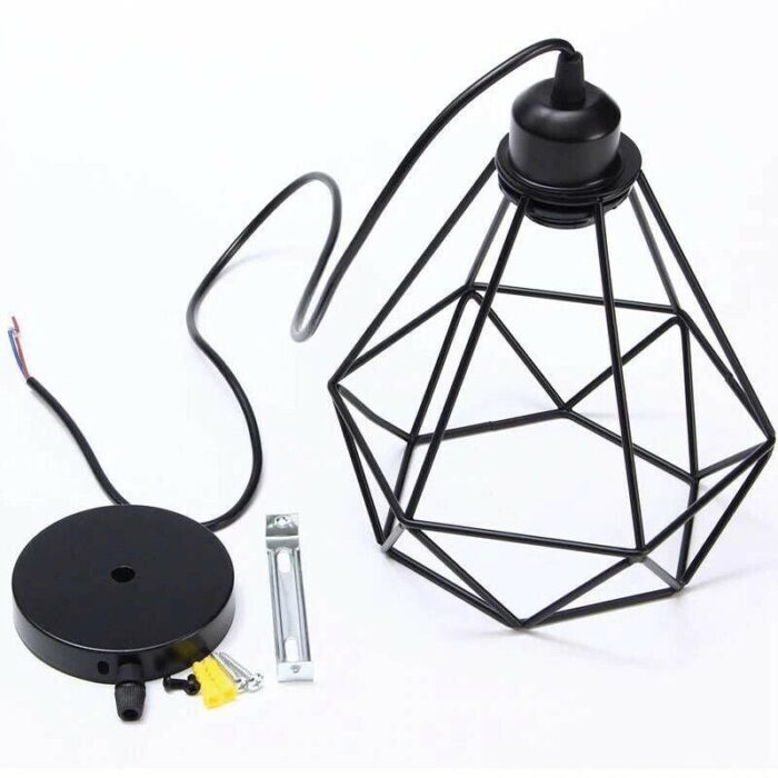 Geometric Cage Pendant Lamp E26 Ceiling Light Fixture~1177 - Image 8