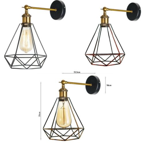 Industrial Wall Sconce Geometric Cage Light