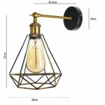 Vintage Wire Cage Wall Sconces E26 Socket