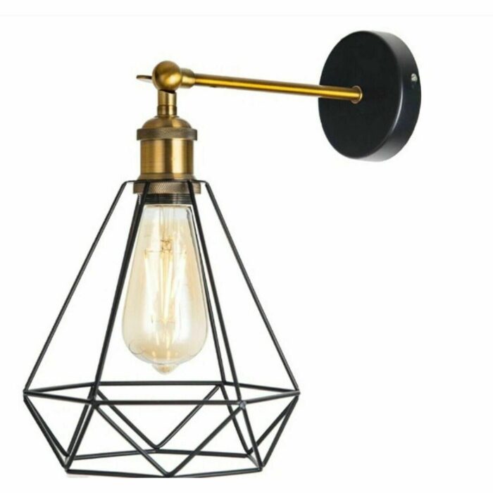Industrial Wall Sconce Geometric Cage Light - Image 3