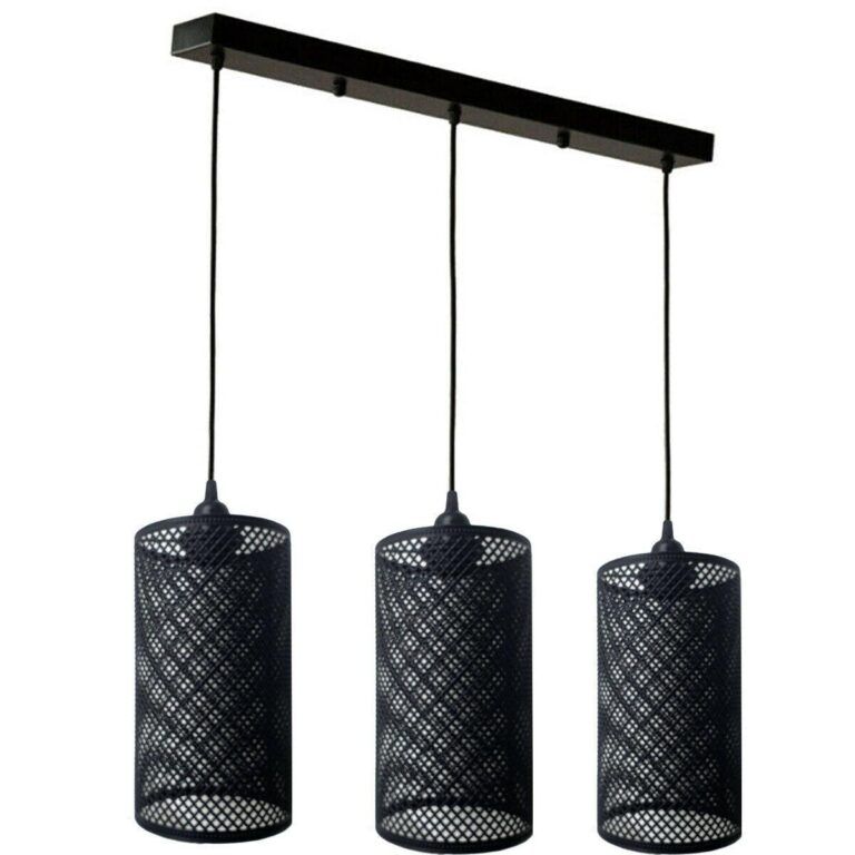 3-Light- Barrel Cage Hanging Pendant Light Fixture