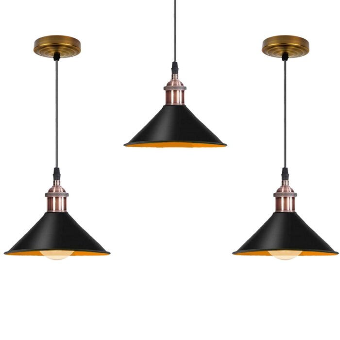 Retro Metal Pendant Black Ceiling Light