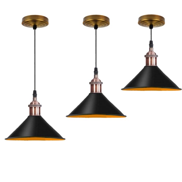 Retro Metal Pendant Black Ceiling Light