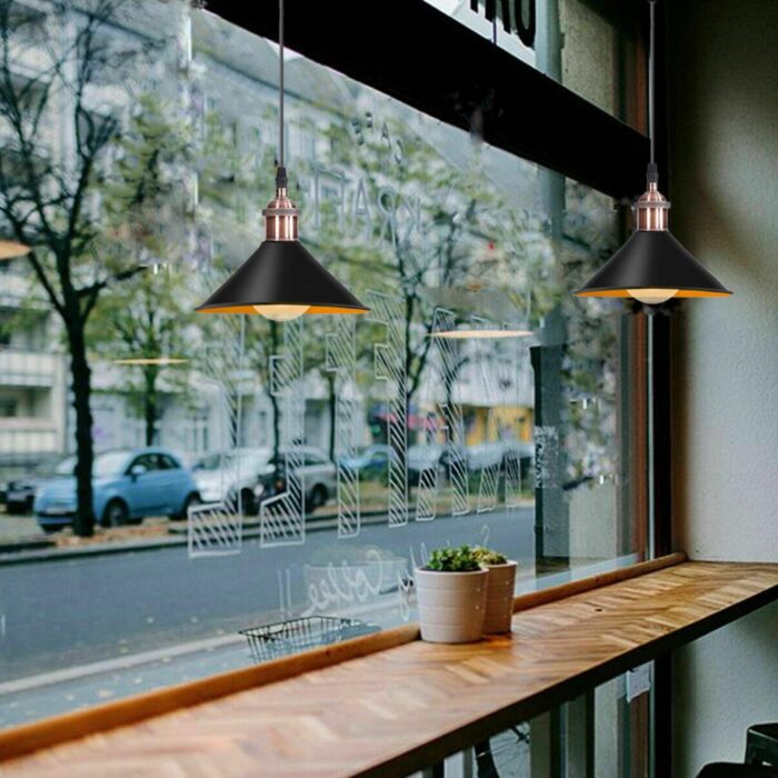 Retro Metal Pendant Black Ceiling Light - Image 2