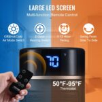 VEVOR Electric Space Heater with Thermostat Remote Control, 1000W/1500W