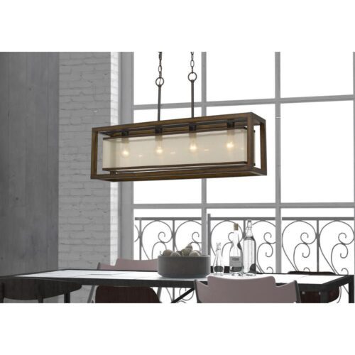 Chandelier With Organza Shade