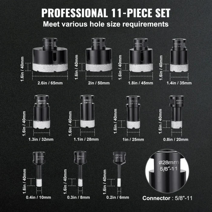 Diamond Core Drill Bit Set