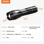 Dual Pack Ultra-Bright Adjustable Focus Flashlights