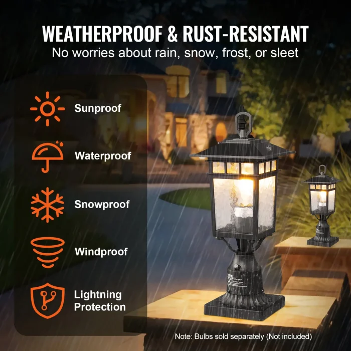 2-Pack Dusk-to-Dawn Outdoor Post's Lights
