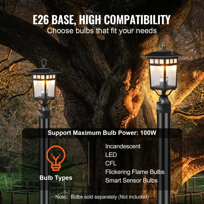 2-Pack Dusk-to-Dawn Outdoor Post's Lights