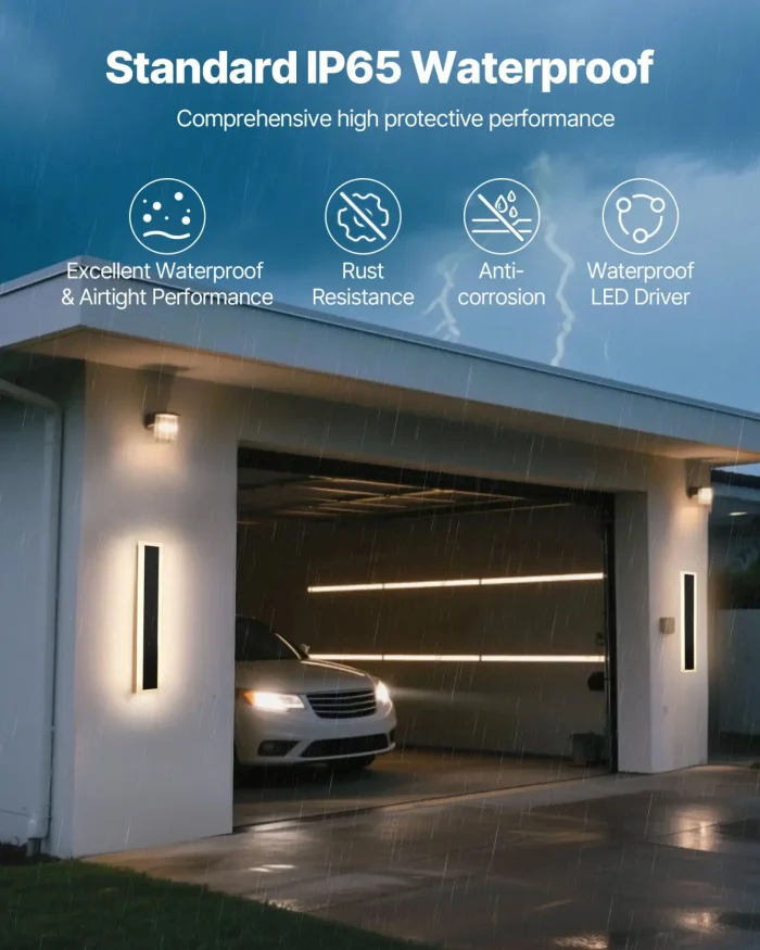 2-Pack 23.6" LED Outdoor Wall Light Strips